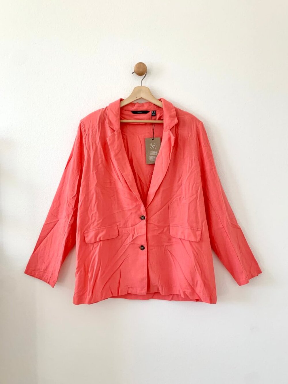 Vero Moda Neon Orange Formal Business Blazer US XLarge